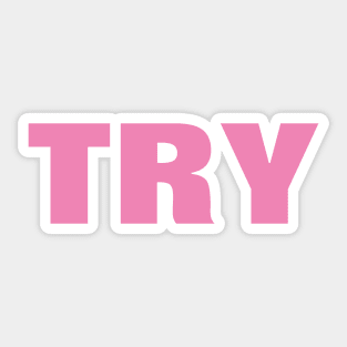 Try Word - Simple Pink Text Sticker